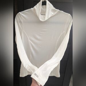 NILS Danielle White Turtleneck Baselayer Top Size Medium